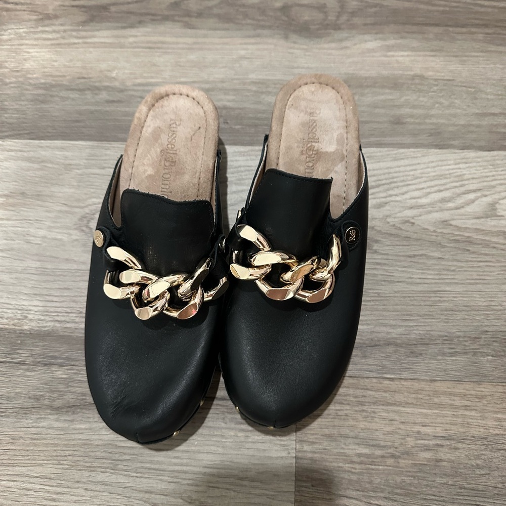 RUSSELL & BROMLEY Dellabosco Chain Closed Toe Clog Size 38 U.S. 7- NWOT - Picture 2 of 5